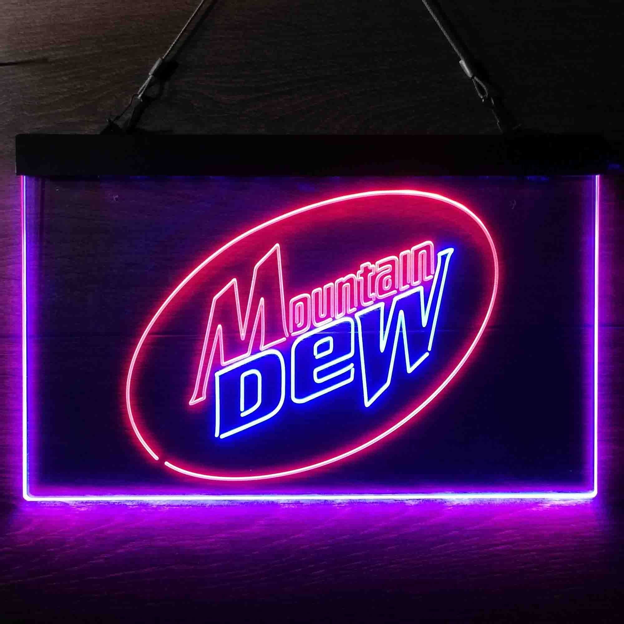 Mountain Dew Logo Dual LED Neon Light Sign